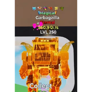 Lvl 250 Magical garbagzilla 60.9Qi/s 6 traits Fortnite Steal The Brainrot