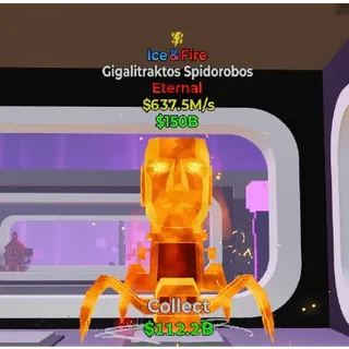 Fortnite Steal The Brainrot Ice and fire gigalitraktos spidorobos