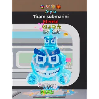 Aqua Tiramisubmarini 4 traits 1.1Qi/s Furiosino Fortnite Steal The Brainrot