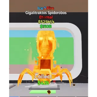 Fortnite Steal The Brainrot Gold Ice & Fire Gigalitraktos Spidorobos