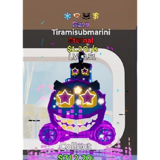 Rave Tiramisubmarini 4 traits Fortnite Steal The Brainrot