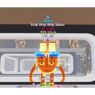 Fortnite Steal The Brainrot Neon Ship Ship Ship Sahur 1 trait