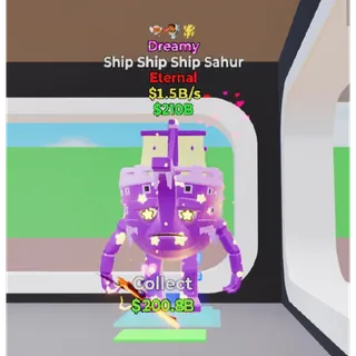 Fortnite Steal The Brainrot Dreamy Ship Ship Ship Sahur 3 traits 1.5B/s