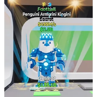 Fortnite Steal The Brainrot Football Penguini Armorini Kingini 2 traits 455M/s