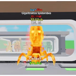 Fortnite Steal The Brainrot Ice & Fire Gigalitraktos Spidorobos  