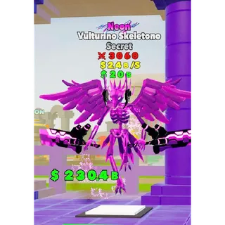 Vulturino Skeletono Neon Fortnite Fight The Brainrot