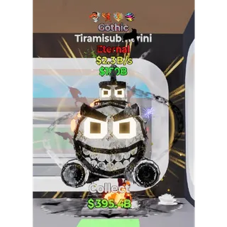 Fortnite Steal The Brainrot Gothic Tiramisubmarini 4 traits 2.3B/s