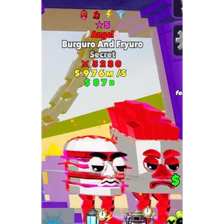 Angel Burguro and Fryuro ★5 STAR 4 traits Fortnite Fight The Brainrot