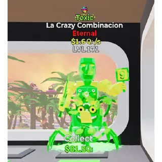 Toxic La Crazy Combinacion 1 trait 1.6Qi/s Fortnite Steal The Brainrot