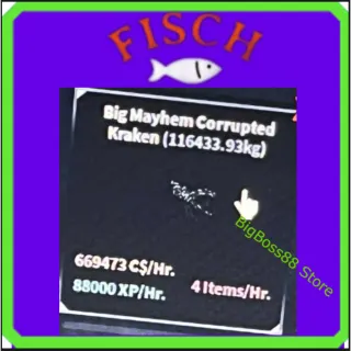Big Mayhem Corrupted Kraken ( Aquarium ) 669K C$ per hour 88k Xp - Fisch