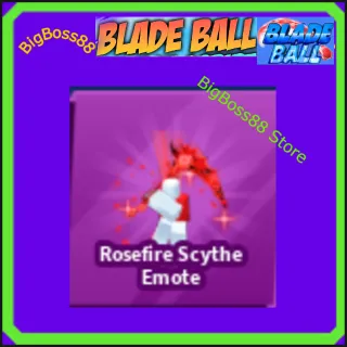 Rosefire Scythe Emote - Blade Ball
