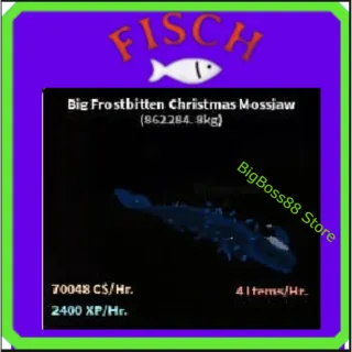 Big Frostbitten Christmas Mossjaw ( Aquarium ) 70K C$ per hour 2.4k Xp - Fisch