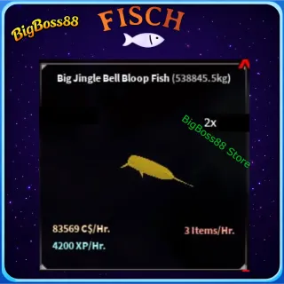 Big Jingle Bell Bloop Fish 2 ( Aquarium ) 83.5K C$ per hour 4.2k Xp - Fisch