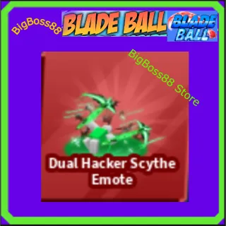 Dual Hacker Scythe Emote - Blade Ball