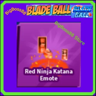 Red Ninja Katana Emote - Blade Ball