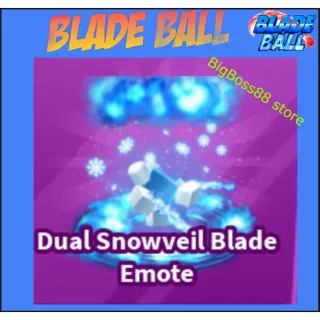 Dual Snowveil Blade Emote - Blade Ball