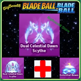 Dual Celestial Dawn Scythe Full set - Blade Ball