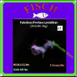 Fabulous Profane Leviathan 2 ( Aquarium ) 95K C$ per hour 5k Xp - Fisch