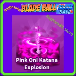 Pink Oni Katana Explosion - Blade Ball