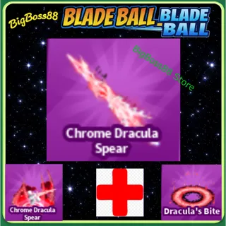 Chrome Dracula Spear Full set - Blade Ball