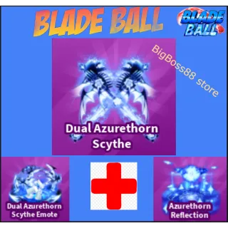 Dual Azurethorn Scythe Full Set - Blade Ball