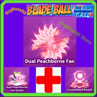 Dual Peachborne Fan Full set - Blade Ball