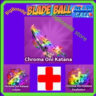 Chroma Oni Katana Full set - Blade Ball