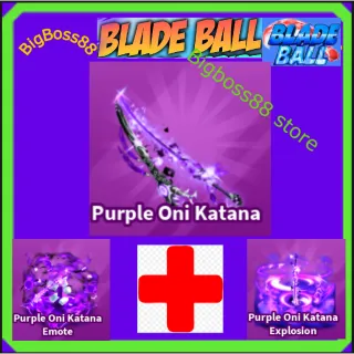 Purple Oni Katana Full set - Blade Ball