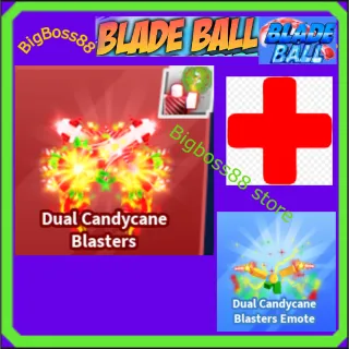 Dual Candycane Blasters Finisher + emote - Blade Ball