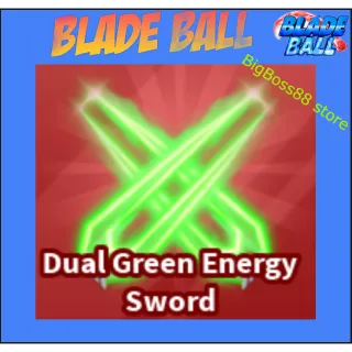 Dual Green Energy Sword - Blade Ball