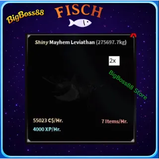 Shiny Mayhem Leviathan 2 ( Aquarium ) 55K C$ per hour 4k Xp - Fisch