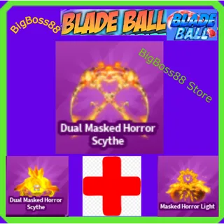 Dual Masked Horror Scythe Full set - Blade Ball