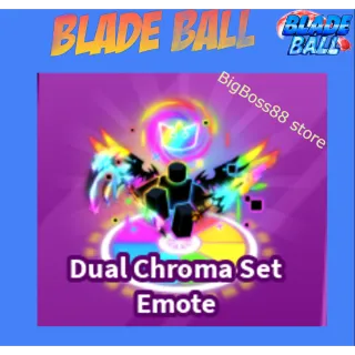 Dual Chroma Set Emote - Blade Ball