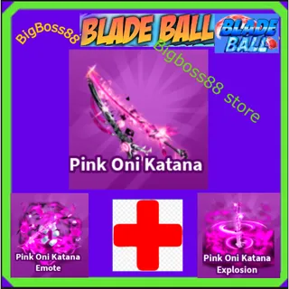 Pink Oni Katana Full set - Blade Ball