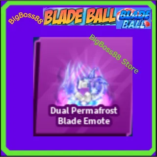 Dual Permafrost Blade Emote - Blade Ball