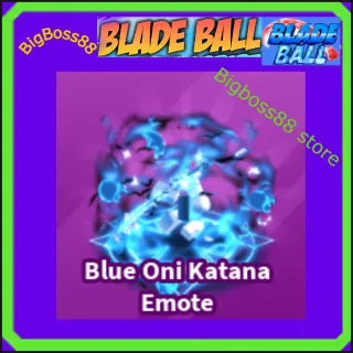 Blue Oni Katana Emote - Blade Ball