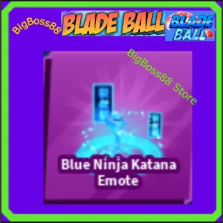 Blue Ninja Katana Emote - Blade Ball