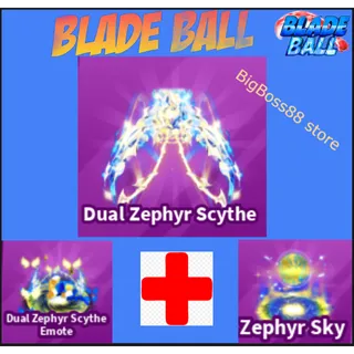 Dual Zephyr Scythe Full set - Blade Ball