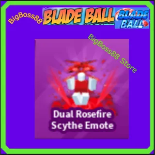 Dual Rosefire Scythe Emote - Blade Ball