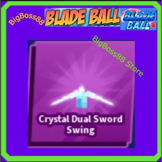 Crystal Dual Sword Swing Emote - Blade Ball