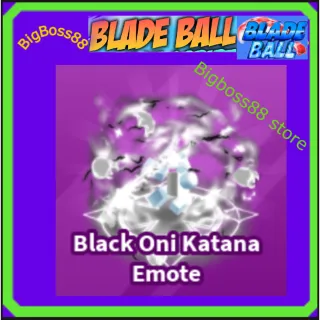 Black Oni Katana Emote - Blade Ball