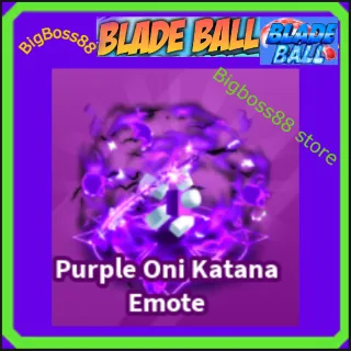 Purple Oni Katana Emote - Blade Ball