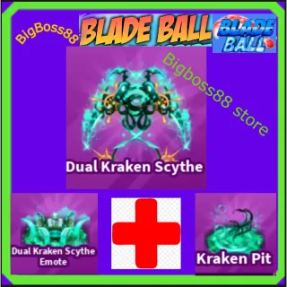 Dual Kraken Scythe Full set - Blade Ball