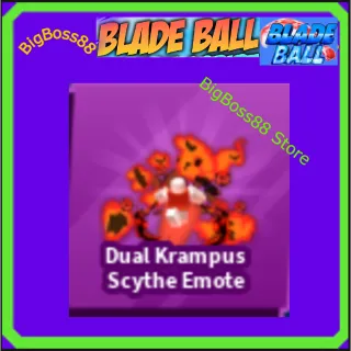 Dual Krampus Scythe Emote - Blade Ball
