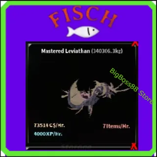 Mastered Leviathan ( Aquarium ) 73.5K C$ per hour 4k Xp - Fisch