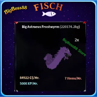 Big Astraeus Frostwyrm 2 ( Aquarium ) 84.9K C$ per hour 5k Xp - Fisch