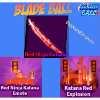 Red Ninja Katana Full set - Blade Ball