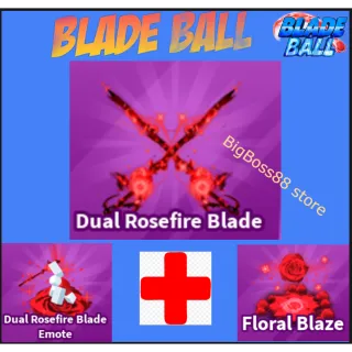 Dual Rosefire Blade Full set - Blade Ball