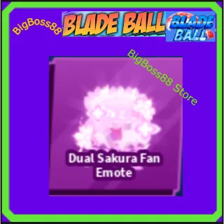 Dual Sakura Fan Emote - Blade Ball