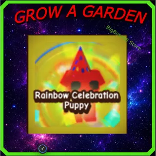 Rainbow Celebration Puppy - Grow A Garden